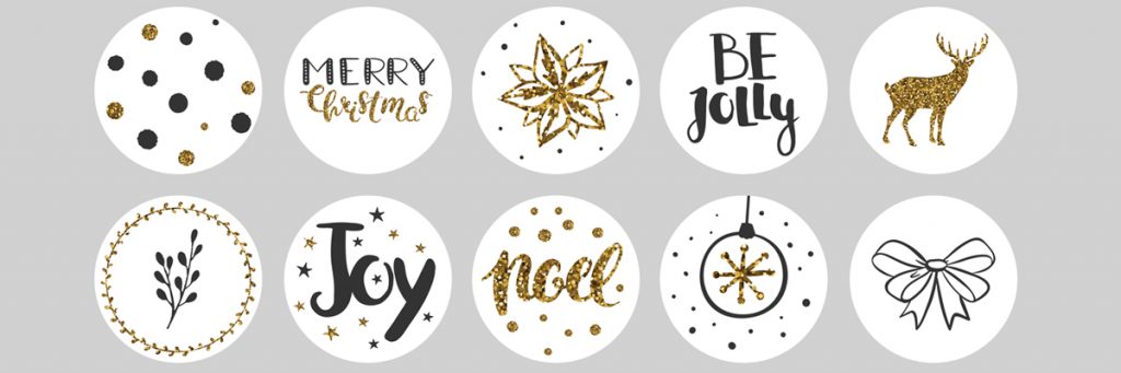 holiday stickers & labels